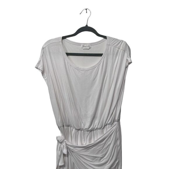 Lovers And Friends Short Sleeves Tie Knot Wrap Style Dress White Size Medium - Picture 2 of 9